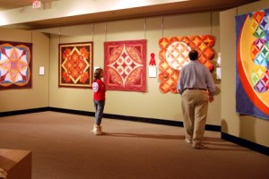 3 rotating galleries have quilts on display.